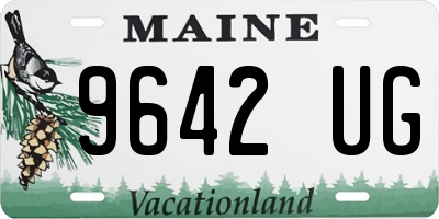 ME license plate 9642UG