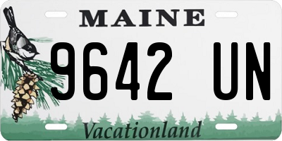 ME license plate 9642UN