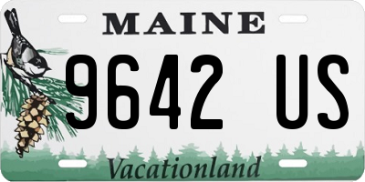 ME license plate 9642US