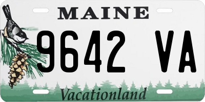 ME license plate 9642VA