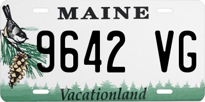 ME license plate 9642VG