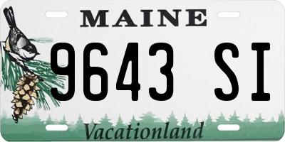 ME license plate 9643SI