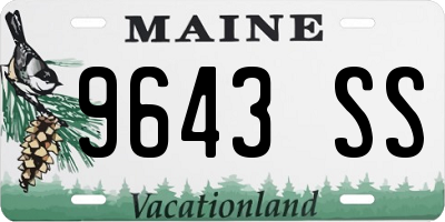 ME license plate 9643SS