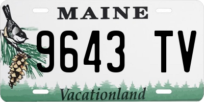 ME license plate 9643TV