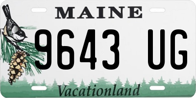 ME license plate 9643UG