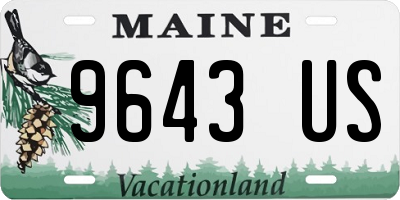 ME license plate 9643US