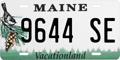 ME license plate 9644SE