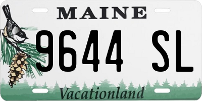 ME license plate 9644SL