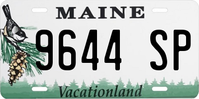 ME license plate 9644SP