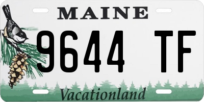 ME license plate 9644TF