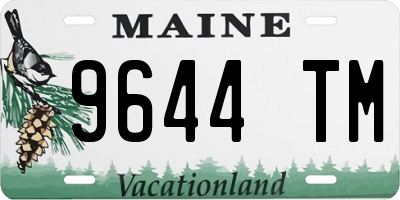 ME license plate 9644TM