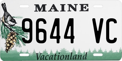 ME license plate 9644VC