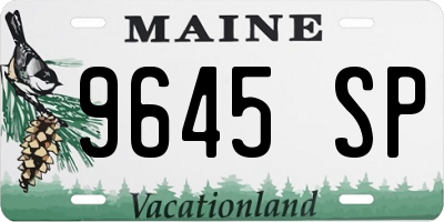 ME license plate 9645SP