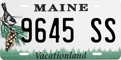 ME license plate 9645SS
