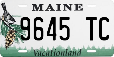 ME license plate 9645TC