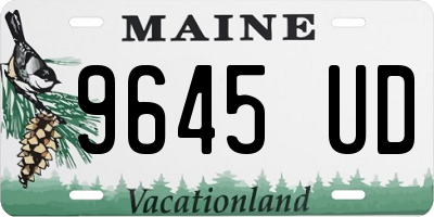 ME license plate 9645UD