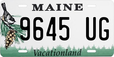 ME license plate 9645UG