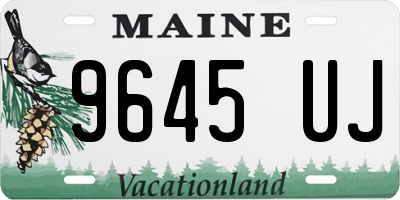 ME license plate 9645UJ