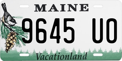 ME license plate 9645UO