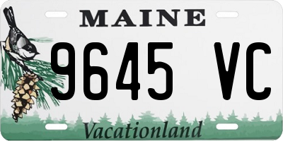 ME license plate 9645VC