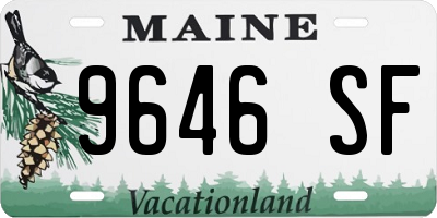 ME license plate 9646SF