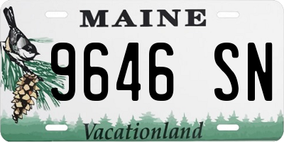 ME license plate 9646SN