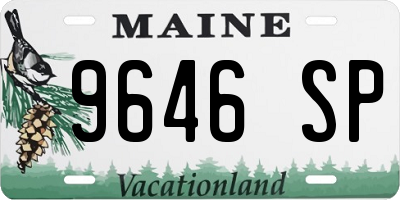 ME license plate 9646SP