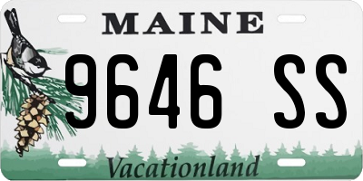 ME license plate 9646SS