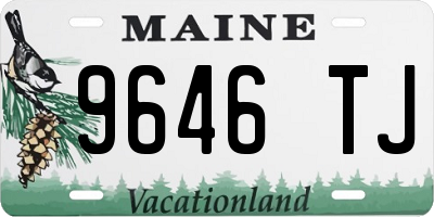 ME license plate 9646TJ