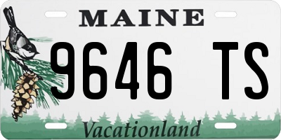 ME license plate 9646TS