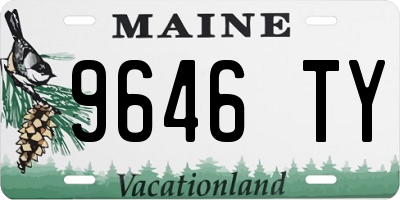 ME license plate 9646TY
