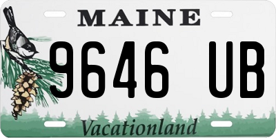 ME license plate 9646UB