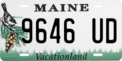 ME license plate 9646UD