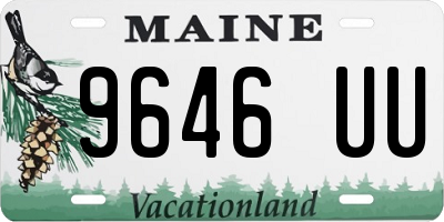 ME license plate 9646UU