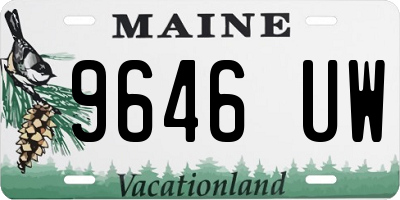 ME license plate 9646UW