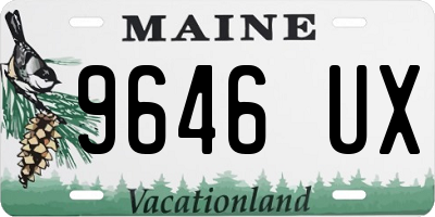 ME license plate 9646UX
