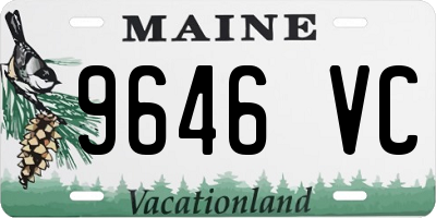 ME license plate 9646VC