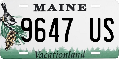 ME license plate 9647US