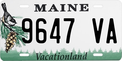 ME license plate 9647VA