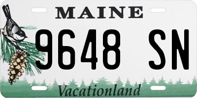ME license plate 9648SN