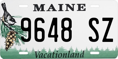 ME license plate 9648SZ