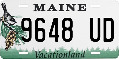 ME license plate 9648UD