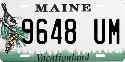 ME license plate 9648UM