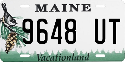 ME license plate 9648UT