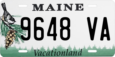 ME license plate 9648VA