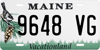 ME license plate 9648VG