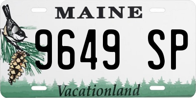 ME license plate 9649SP