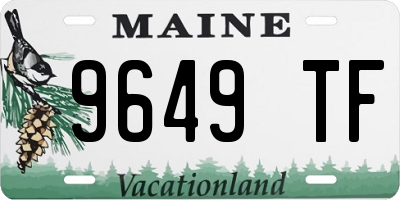 ME license plate 9649TF