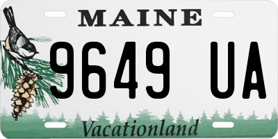 ME license plate 9649UA