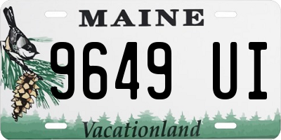 ME license plate 9649UI